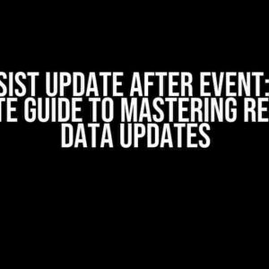 Persist Update After Event: The Ultimate Guide to Mastering Real-Time Data Updates