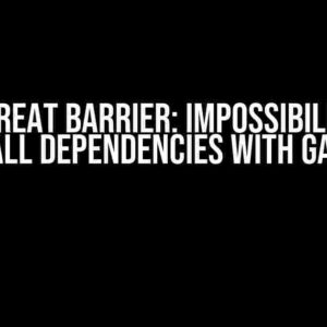 The Great Barrier: Impossibility to Install Dependencies with Gatsby