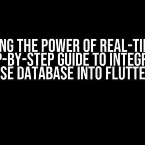 Unlocking the Power of Real-time Data: A Step-by-Step Guide to Integrating Firebase Database into Flutter Code